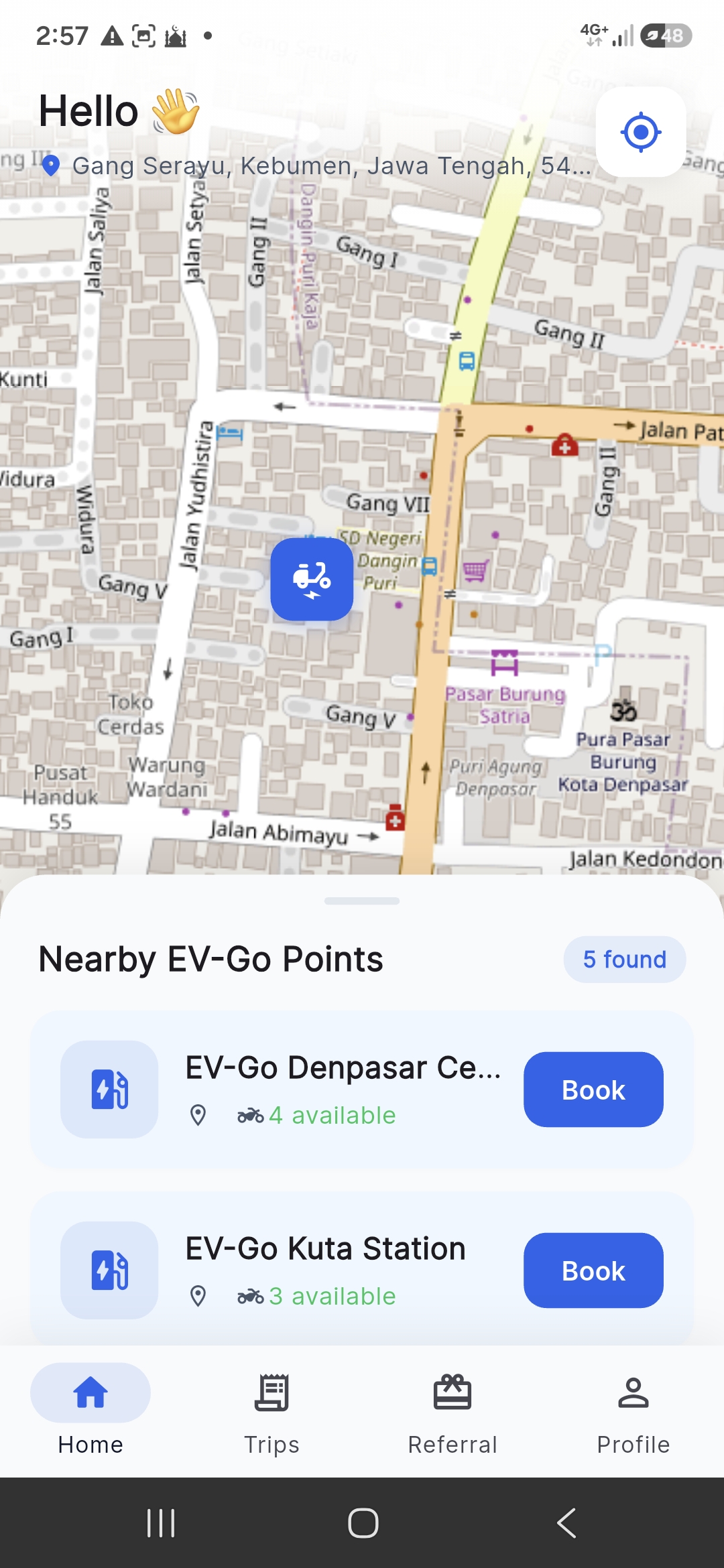 EV-Go Map Screen Preview